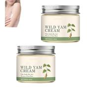 Crème d'igname sauvage, crème pour le corps pour l'équilibre hormonal pour les femmes, apaise la peau et soutient, aide à réduire les bouffées de chaleur et les sueurs nocturnes (2pcs)