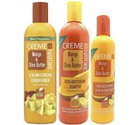 Creme of Nature Balsamo ultra idratante, shampoo e balsamo leave-in al mango e burro di karitè (set di 3)