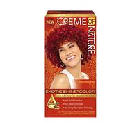 Creme of Nature, Argan, colorazione permanente, capelli ricci crespi, olio di argan marocco, copre il 100% dei capelli bianchi (56g), 7.6 intenso rosso