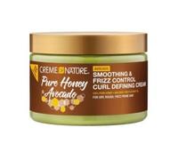 Creme of Nature, Pure Honey Hair Food Avocado, Crema Modellante con Olio di Avocado e Miele, Definisce e Nutre i Ricci, Trattamento per Capelli Ricci e Crespi, Senza Risciacquo, 326ml