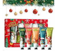 Creme per Le Mani Set Regalo di Natale, Crema Mani Regalo Natale, Hand Cream Set, Nutriente e Riparare Mani Secche, per Compleanno, Natalizie, Anniversario e Festa, 5 Pezzi
