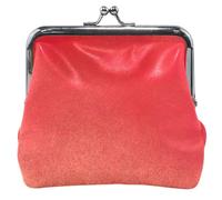 Cremisi Texture Flow Leather Coin Pouch Donne Ragazza Fibbia Bacio Blocco Piccolo Cambiamento Borsa per Ragazze, Flusso Texture Cremisi, classico