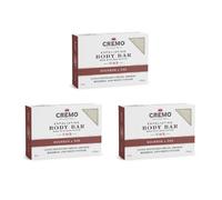 Cremo Bourbon & Oak Exfoliating Body bar (3 -pack) - Una sofisticata miscela di distiller spezie sottili bourbon e quercia bianca