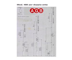 Cremonese AGB doppia anta A004881503 mod.488 cm.80/100 GR3 per infissi legno