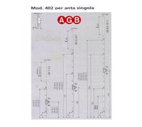 Cremonese anta singola AGB A004021506 mod.402 cm.140/160 GR6 per infissi legno
