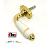 Cremonese ceramica DK finestra porcellana bianca F. Oro Ottone lucido FBA LICIA