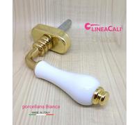 Cremonese ceramica DK per finestra porcellana bianca e Ottone lucido LINEA CALI'