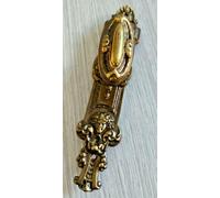 Cremonese stile Barocco in ottone Bronzato Scuro Placca Lunga con gioco (M.074)
