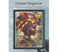 Creole Elegance: A Stained-Glass Cross-Stitch Portrait Pattern