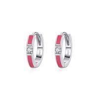 Creolen Silber Klein, Ohrringe Silber 925 Elegant Rund mit Zirkonia Lustige Geschenke