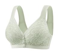 CreoQIJI Bras for Older Women Breathable Front Closure Bras Full Support No Underwire Everyday Bra Abito premaman invernale, verde, 5B