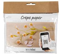 Creotime Creativ Company Mini Craft Sets Crepe Paper Flowers Cherry Branch - for Making Beautiful Crepe Flowers