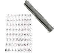 Creotime Rubber stamps Alphabet and numbers 6 mm - 83 pieces