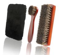 Crep Kit Pulizia Scarpe Con Spazzola per Pelle e Camoscio - 3 Pezzi