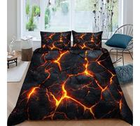 crepa di lava Set Di Biancheria Da Letto Per 3 Pezzi Con Stampa 3D Gothic Themes Copripiumino Con 2 Federe Con Federe in Microfibra Ultra Morbida King（220x240cm）