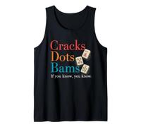 Crepe Dots Bams Mahjong Grafica Giocare Mahjong Amanti del Gioco Canotta