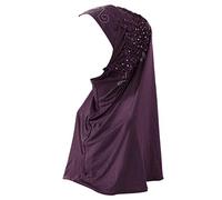 Crepe Pull Comodo Hijab Foulard Sciarpa Su Over Scialle Loop Doppio Baseball Caps Rams Baseball Cap, Viola, Taglia unica