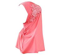 Crepe Pull Comodo Hijab Foulard Sciarpa Su Over Scialle Loop Doppio Baseball Caps Rams Baseball Cap, Rosso vinaccia, Taglia unica