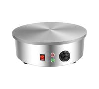Crepemaker elettrico professionale da 220 V, 3000 W, piastra piatta, diametro 40 cm, temperatura regolabile 50 - 300 °C, fornello rotondo per frittelle di cereali