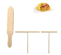 Crepes - Set di 3 distributori di crepes in legno di faggio (piccola pala di legno + forma a T 12 cm + a T 18 cm)