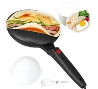 Crepiera con Manico, Macchina Elettrica per Crepes, Diametro 20,5 Cm/8 Pollici, con Vasca e Frusta, per Ristorante Domestico