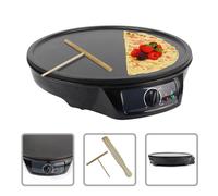 Crepiera Elettrica Antiaderente 30cm 1000W Piastra per Crepes e Piadine