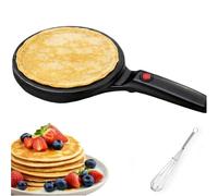 Crepiera Elettrica Istantanea Da 8" A Riscaldamento Rapido, Antiaderente, Mini Macchina For Pancake Portatile, Piccola Piastra For La Colazione(Black)