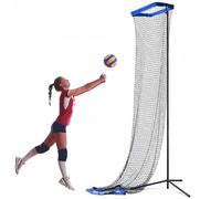 Creproly Rete per allenamento pallavolo, attrezzatura per allenamento pallavolo, altezza e angolazione regolabili, per allenamento in interni ed esterni
