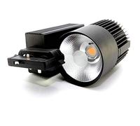 Crepundia Faretti per Soffitto Cucina/Soggiorno, 1 pz 4 fili 3 fase 30W 40W 50W LED COB Light Lighting Indoor Spot(Black shell,Cold)