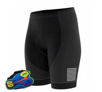 Crepundia Pantaloncini Ciclista Uomo,Fondello Ciclismo Pantaloncini da Ciclismo da Donna Unisex Team Edition 20D Antiscivolo Imbottiti in Gel Ciclismo MTB Pantaloncini da Bici da Montagna(A,L)