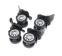 Crepundia Rulli Carrello Bagagli Flessibili Rotanti, 2/4pc Trolley Ruota for Bagagli Viaggio Universale Valigia Parti Accessori di Ricambio in Gomma Qualità(2pcs Luggage Wheel)