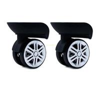 Crepundia Rulli Carrello Bagagli Flessibili Rotanti, A65 Carrello girevole for bagagli Ruote Riparazione Valigia Parte di ricambio Trasporto goccia(Small black)