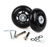 Crepundia Rulli Carrello Bagagli Flessibili Rotanti, Set Di 2 Ruote Ricambio For Valigie E Set Riparazione Con Chiave Inglese Da 68 Mm