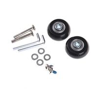 Crepundia Ruote Ricambio per Valigie, 1 set Delexe Repair Gomma Viaggio da viaggio Ruota Black 40x18mm bagaglio con vite Valigia sostitutiva Axles