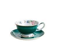 Crepundia Tazzine Caffè con Piatto, Set di tazze da caffè pastorali 8 colori, set tè in porcellana, teiere in ceramica a tinta unita,tazza(Natural)