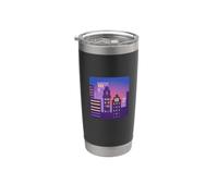 Crepuscolo, città, paesaggio, a, crepuscolo, costume Bicchiere termico in acciaio inox doppia parete