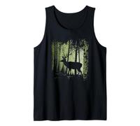 Crepuscolo Crepuscolo Foresta Bosco Cervo Rosso Silhouette Canotta