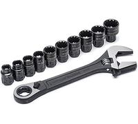 11PC SET PASS THRU ADJ WRENCH 8"