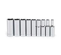 Crescent 9 Pc. 3/8" Drive 6 Point Deep SAE Socket Set - CSAS6N