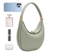 Crescent Bag - Borsa a mano in pelle PU, design elegante e, borsa leggera, accessorio alla elegante | Borsa da donna Crescent per viaggi di lavoro, verde, Se référer au descriptif