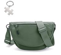 Crescent Bag for Women and Men, Nylon Travel Crossbody Bags for Women,with Adjustable Shoulder Strap for Outdoor,Sports (Bean Green)