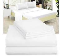 Crescent Bedding - Set di lenzuola per letto matrimoniale XL, 4 pezzi, lenzuola matrimoniali spazzolate, set di lenzuola extra morbide e federe