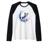 Crescent Moon American Pit Bull Terrier Pittie Maglia con Maniche Raglan