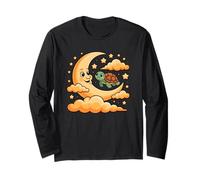 Crescent Moon Clouds Tartaruga Marina Tartarughe Maglia a Manica