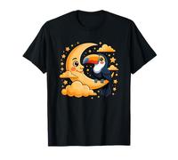 Crescent Moon Clouds Toco Tucano Tucani Maglietta
