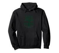 Crescere Attraverso ciò Che Si Passa Attraverso L'Albero ispiratore Felpa con Cappuccio, Unisex per Adulti, Nero, S