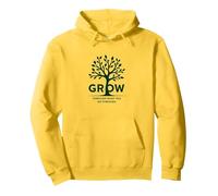Crescere Attraverso ciò Che Si Passa Attraverso L'Albero ispiratore Felpa con Cappuccio, Unisex per Adulti, Limone, S