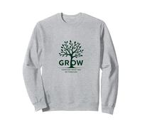 Crescere Attraverso ciò Che Si Passa Attraverso L'Albero ispiratore Felpa, Unisex per Adulti, Grigio Melange, S