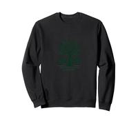 Crescere Attraverso ciò Che Si Passa Attraverso L'Albero ispiratore Felpa, Unisex per Adulti, Nero, XXL