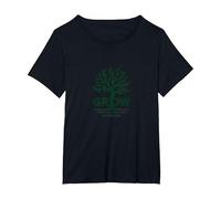 Crescere Attraverso ciò Che Si Passa Attraverso L'Albero ispiratore Maglietta, Donna Plus-Size, Nero, 4X